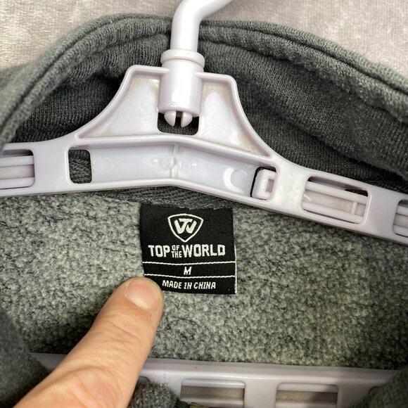 UNC Charlottle 49ERs Top Of The World Sweatshirt Mens M 1/4 Zip Gray NCAA Sports - Picture 4 of 8